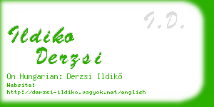 ildiko derzsi business card