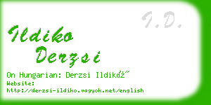 ildiko derzsi business card